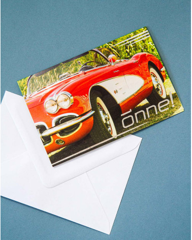 Card Red car - Greeting cards - Agapics