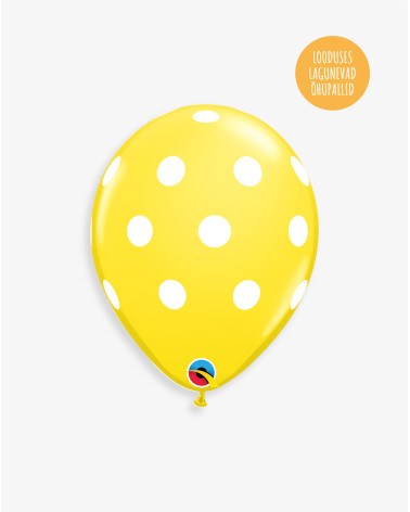 Latex Balloon Dots yellow