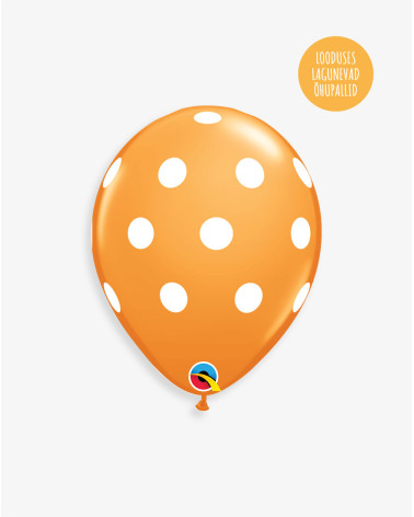 Latex Balloon Dots orange