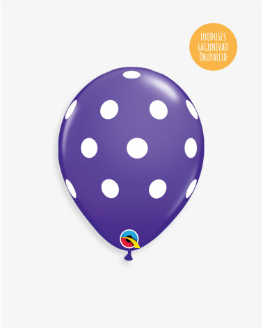 Latex Balloon Dots Dark purple