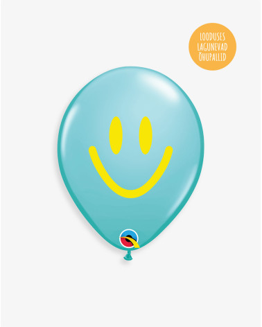 Latex Balloon Smiling blue