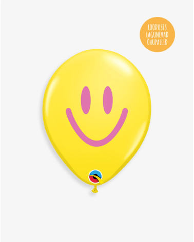 Lateks Balloon Smiling yellow