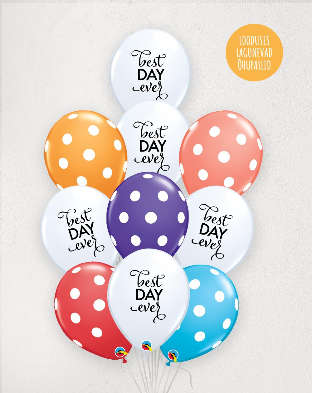 Big L Balloons Best Day Ever - Kids party balloons - Agapics