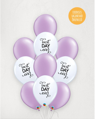 Big L Balloon Best Day - Heliume balloon bundles - Agapics