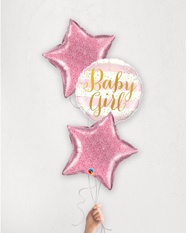 Balloon Bouquet Baby Girl's Stars - Agapics