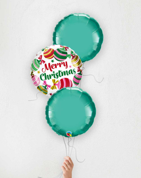 Balloon Bouquet Merry Christmas green