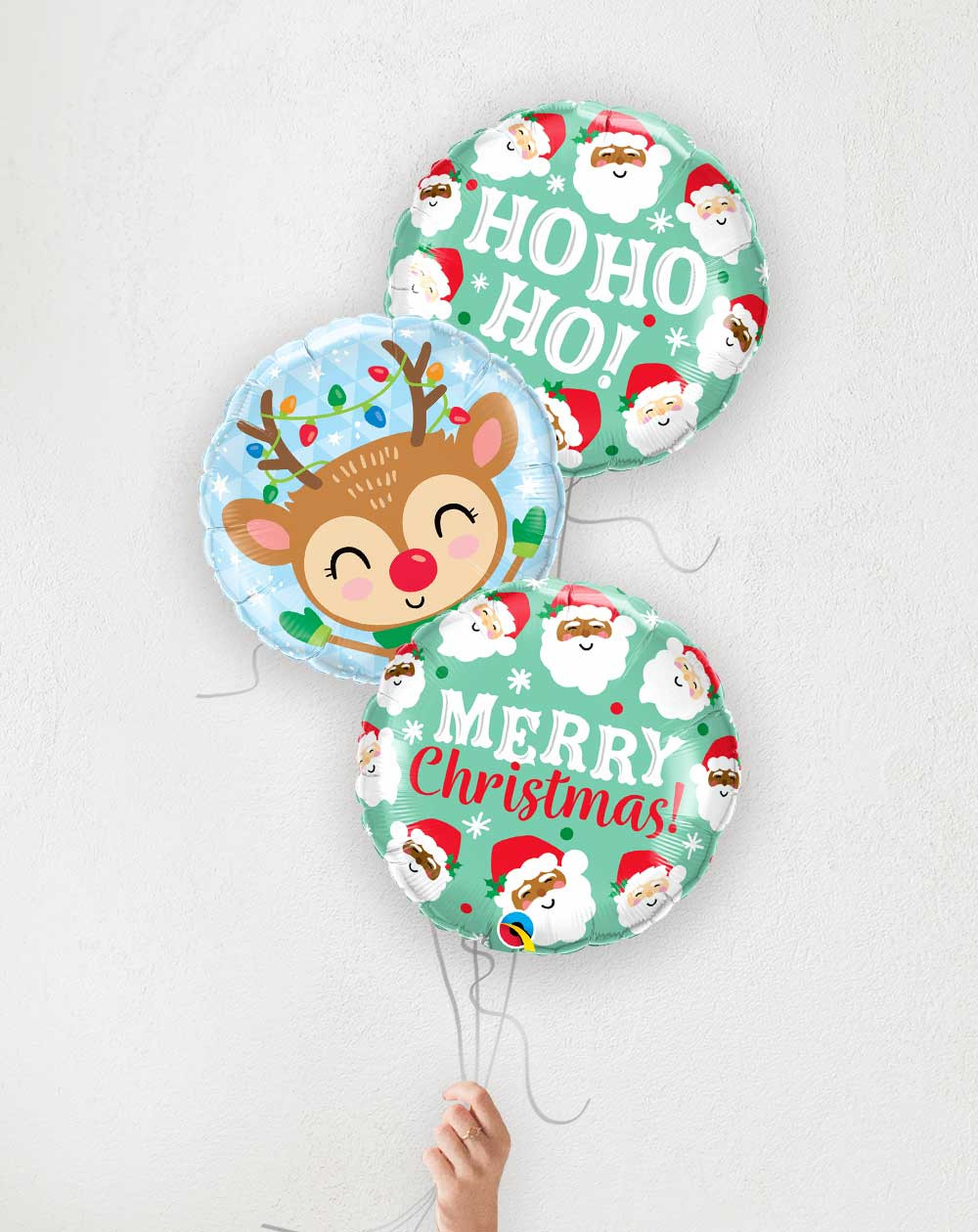 Balloon Bouquet Santa and reindeer