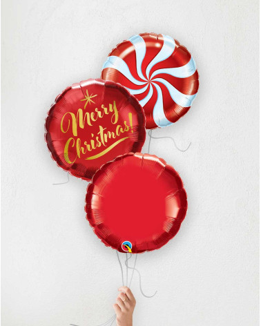 Balloon Bouquet Red Christmas