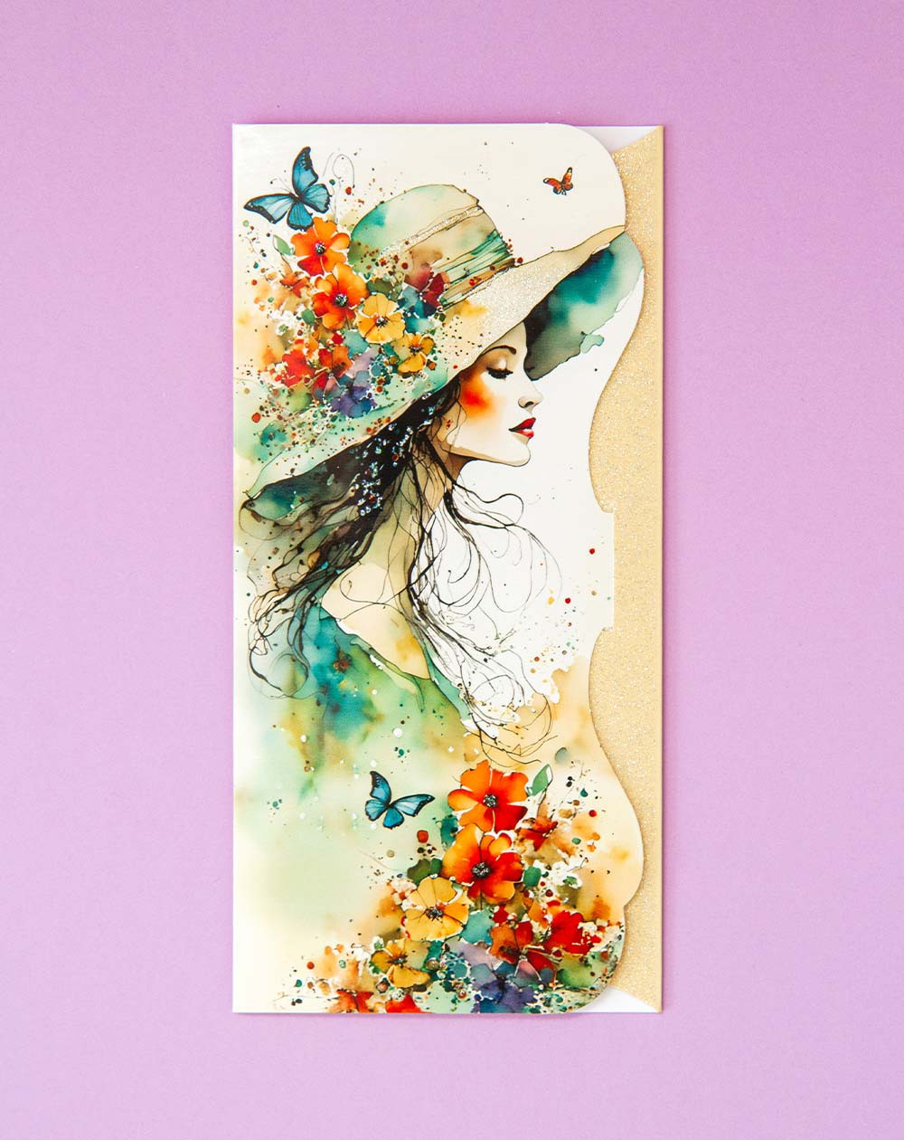 Pocket Card Woman with hat