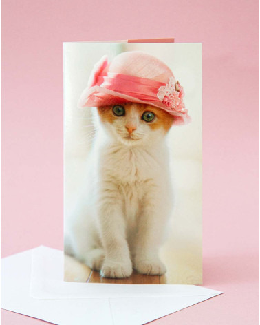 Avanti Pocket Card Cat with hat