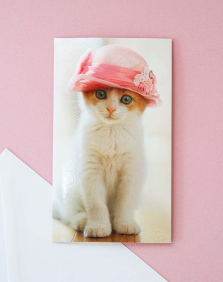 Avanti Pocket Card Cat with hat