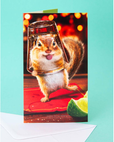 Avanti Pocket Card Squirrel inside glass