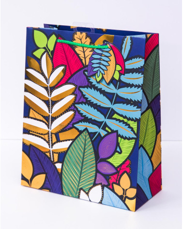 Large Gift Bag L Colorful Leaves