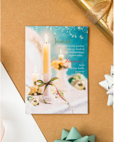 Hallmark Christmas Card Candle