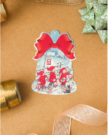 Small Christmas Gift Bag Card Children