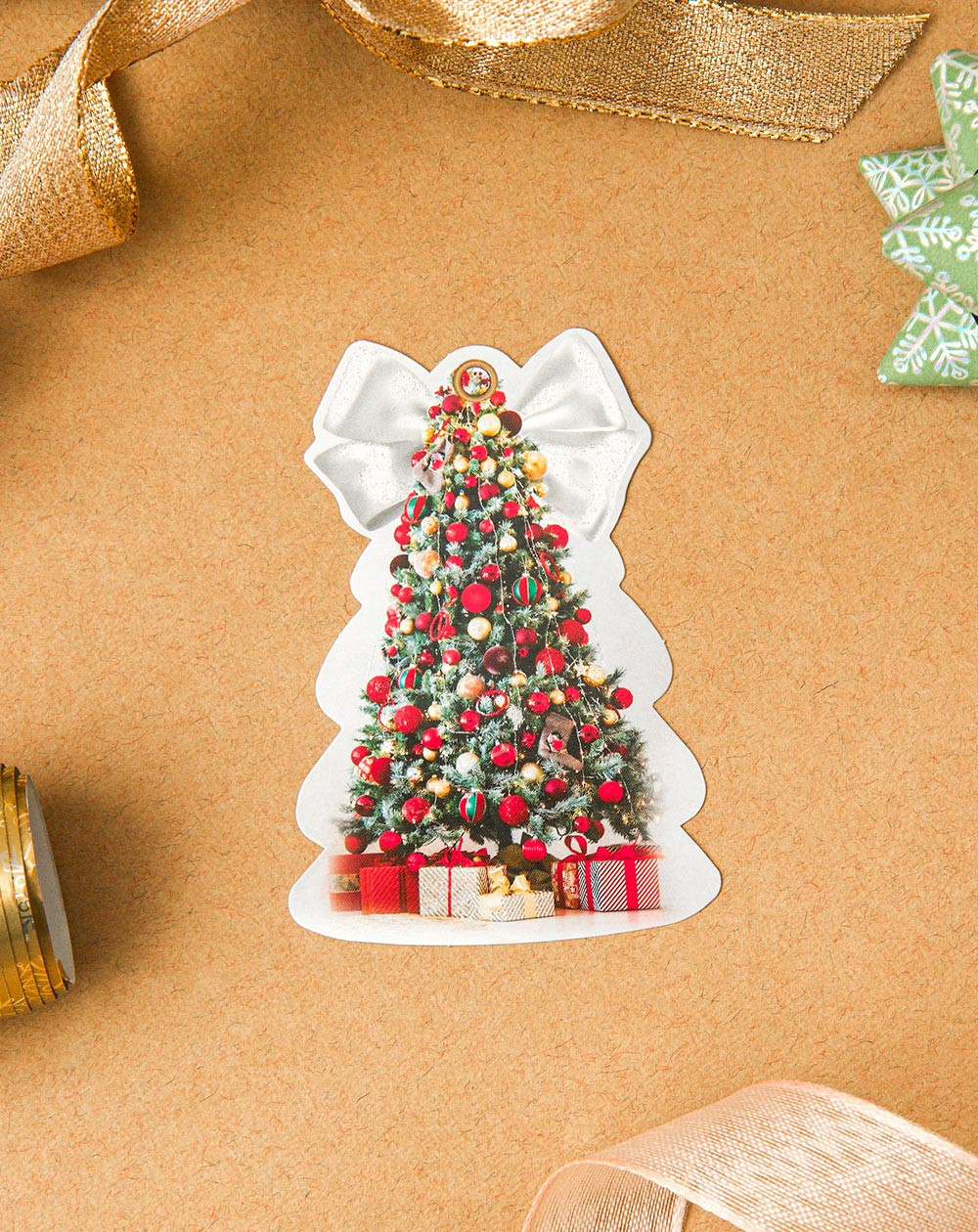 Small Christmas Gift Bag Card Christmas Tree