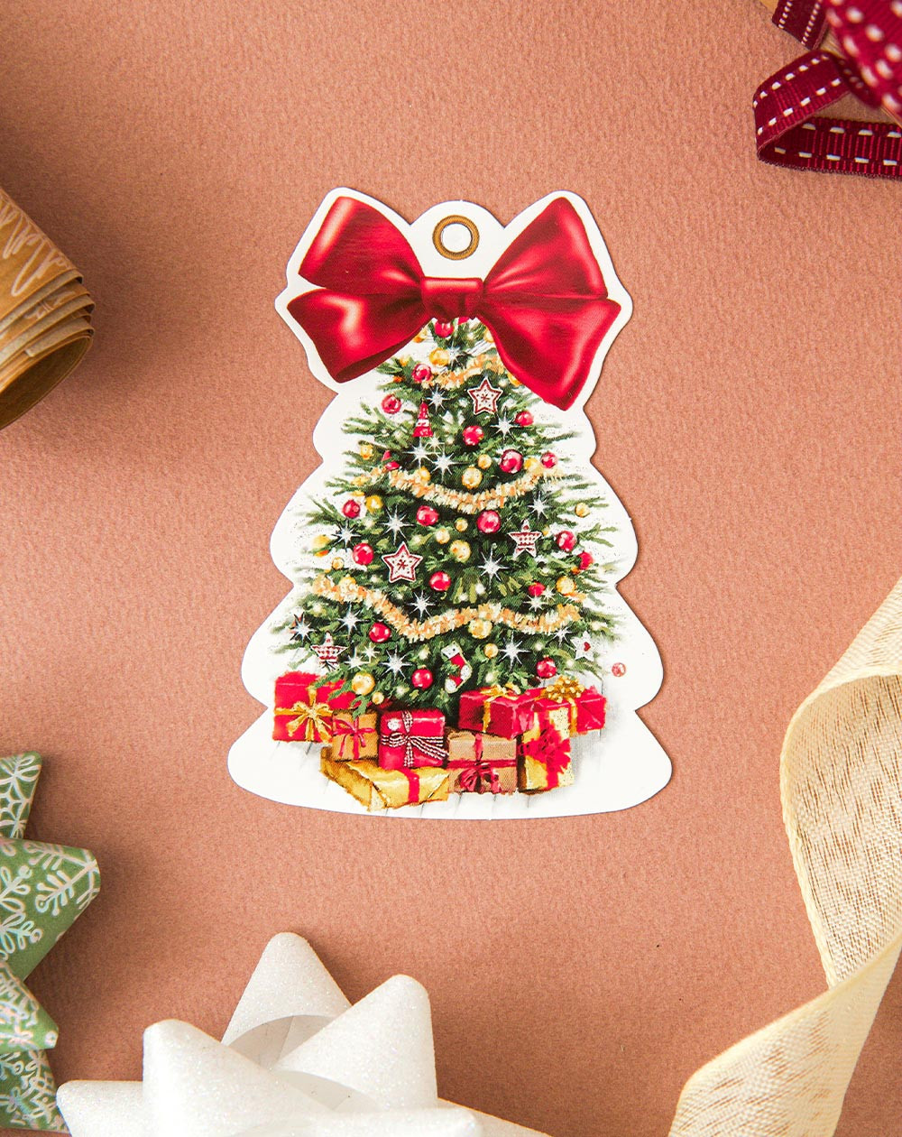 Hallmark Small Christmas Gift Bag Card Christmas Tree and presents