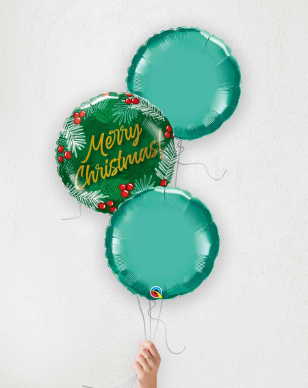 Balloon Bouquet Merry Christmas green