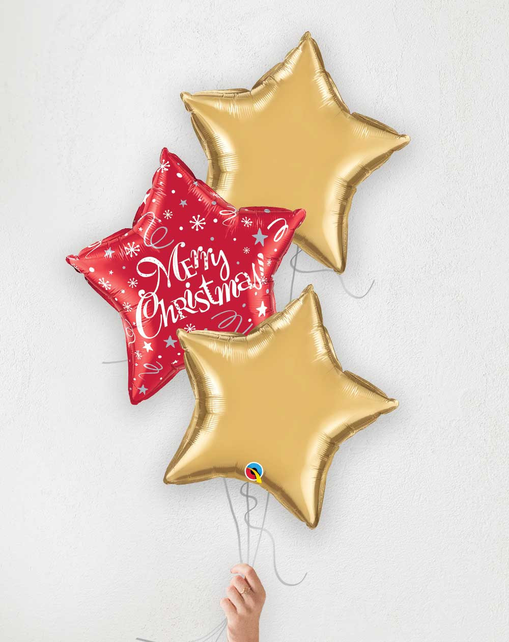 Ballon Bouquet Merry Christmas golden stars