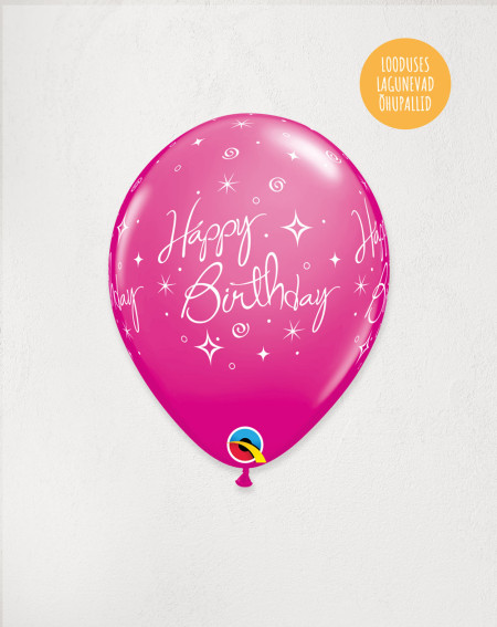 Latex Balloon Dark Pink Birthday