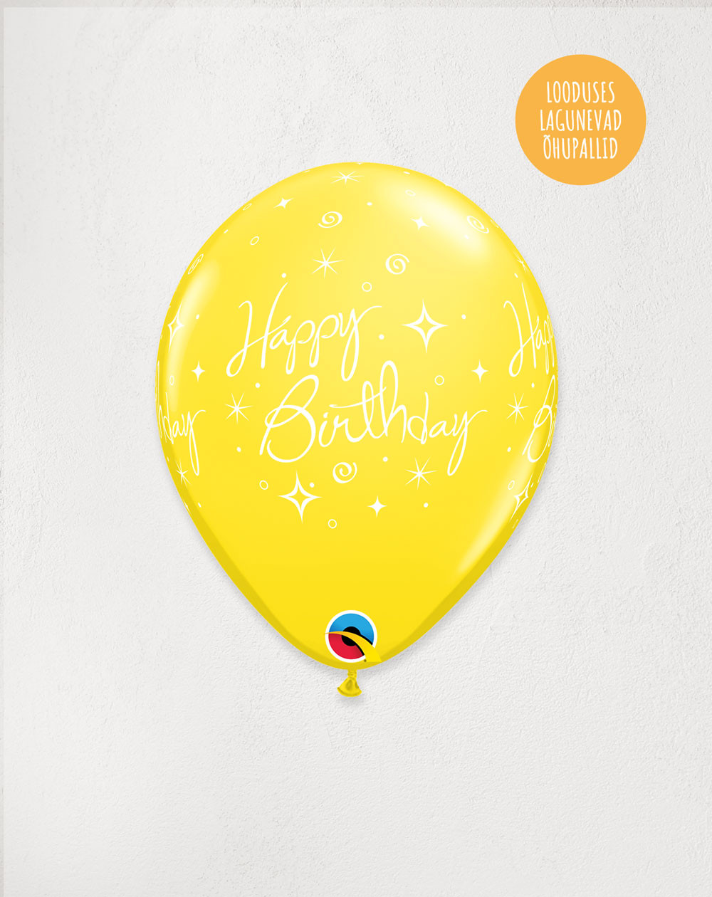 Latex Balloon Yellow Birthday