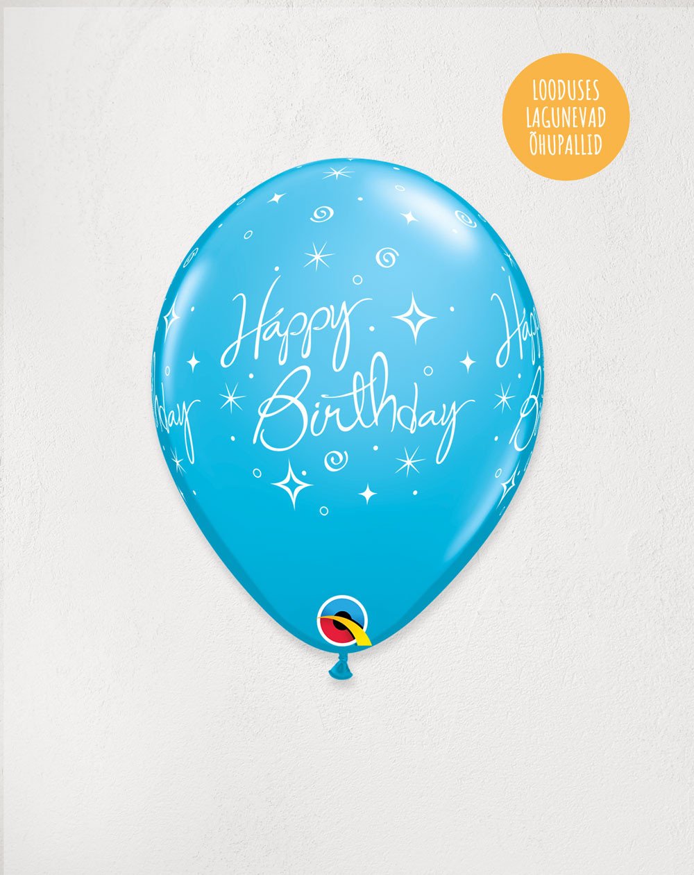 Latex Balloon Blue Birthday