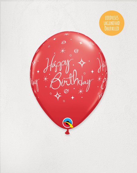 Latex Balloon Red Birthday