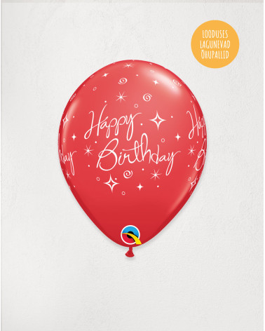 Latex Balloon Red Birthday