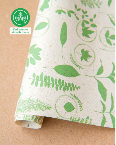 Wrapping Kraft paper Green Plants