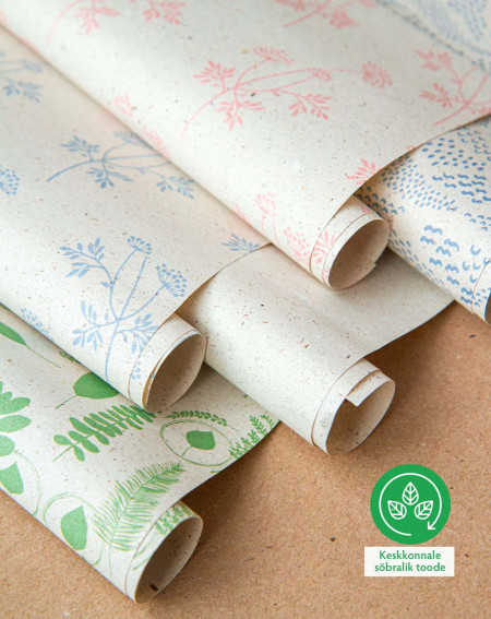 Wrapping Kraft paper Green Plants