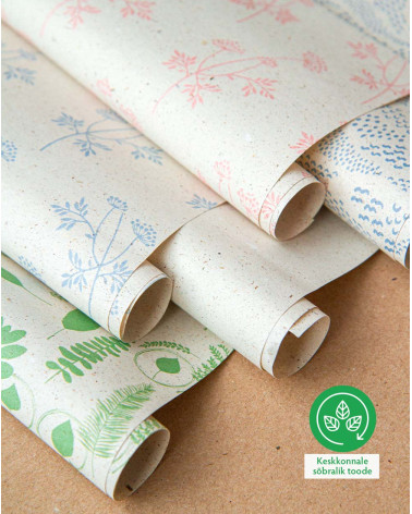 Wrapping Kraft paper Green Plants