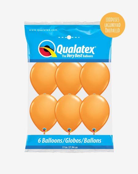 Balloons 6pc Orange in a pack