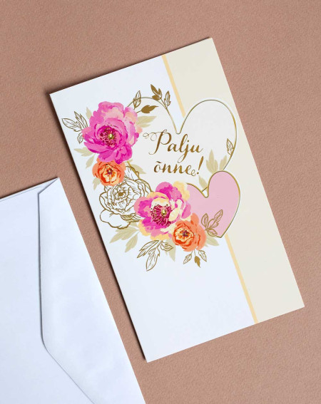 Hallmark Card Flowers and heart