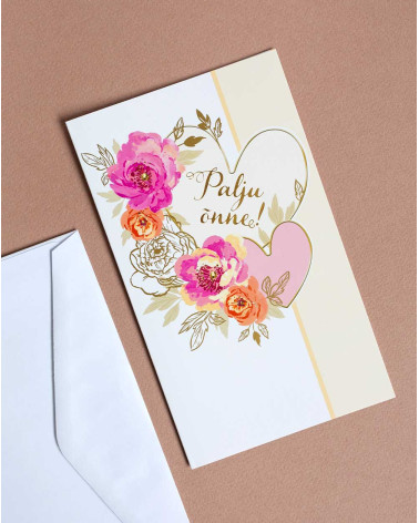 Hallmark Card Flowers and heart