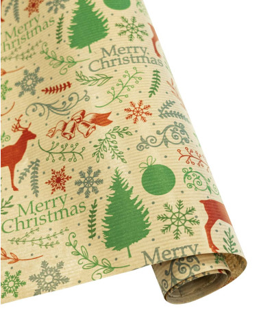 Wrapping Kraft Paper Merry Christmas