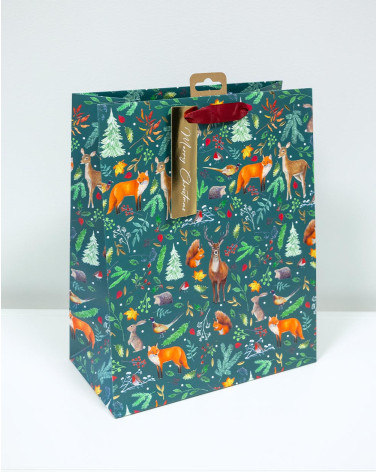 Large Gift Bag L Forest Animals