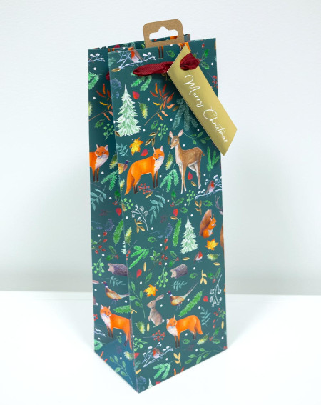 Bottle Gift Bag P Forest Animals