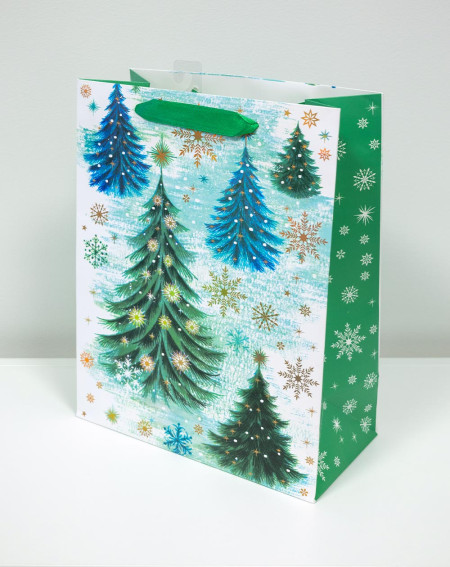 Large Gift Bag L Christmas Trees