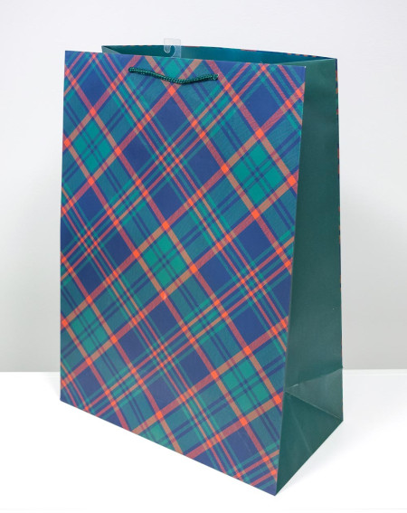 Extra large Gift Bag XL Green Pattern