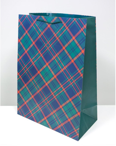 Extra large Gift Bag XL Green Pattern