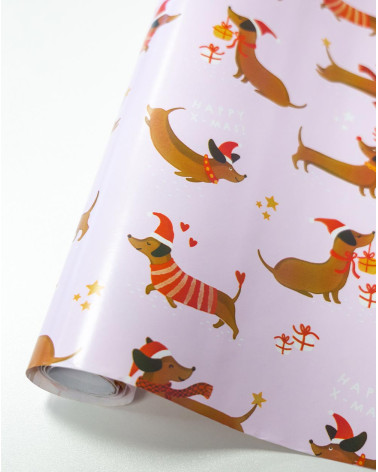 Wrapping paper Dachshunds dogs 2m