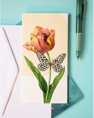 Hallmark Pocket Card Tulip and butterfly