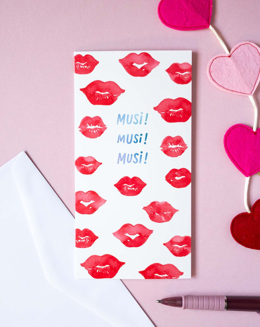 Hallmark Pocket Card Kiss kiss kiss