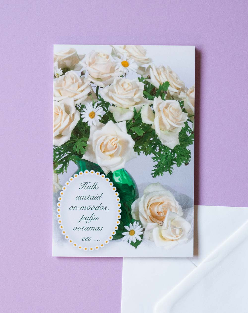 Card White roses