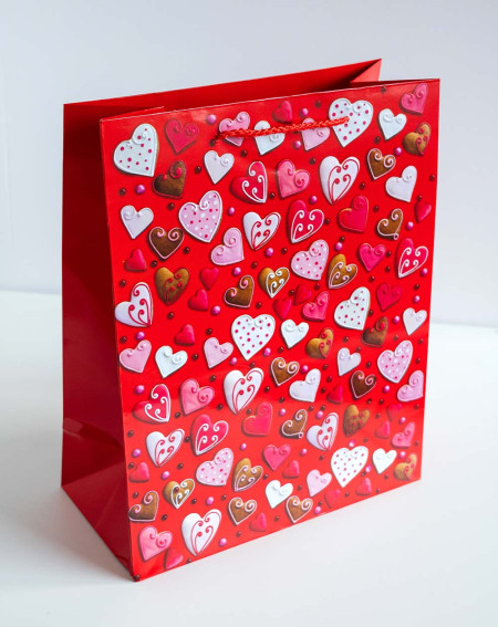 Large Gift Bag L Hearts