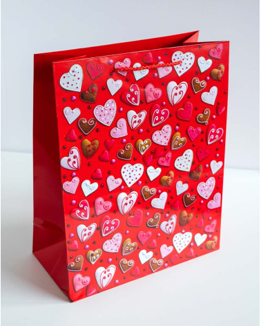 Large Gift Bag L Hearts