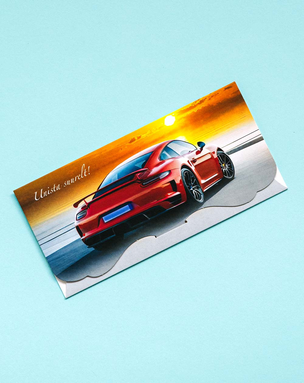 Taskuga Kaart Punane auto