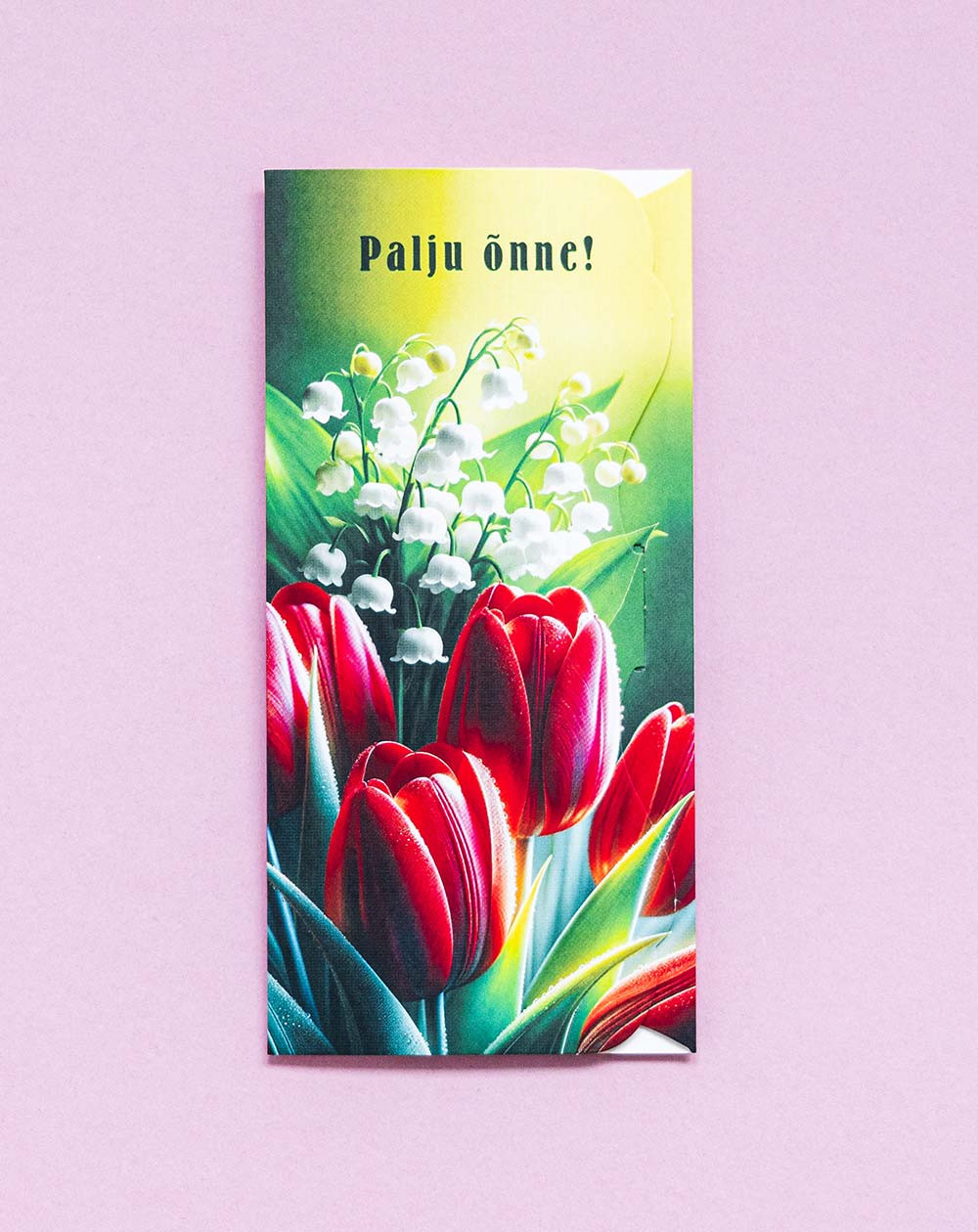 Pocket Card Tulips and lilies of the valley