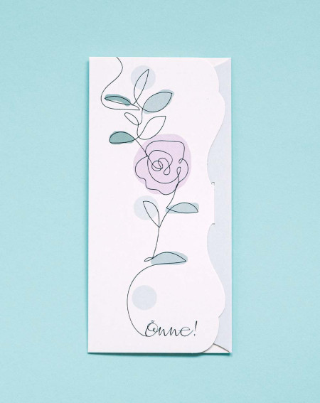 Pocket Card Pink Rose