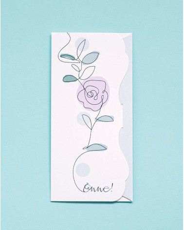 Pocket Card Pink Rose